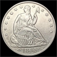 1855-O Seated Liberty Half Dollar CHOICE AU