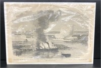 Print of The Destruction of The Privateer