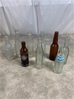 Vintage pop/soda glass advertising bottles