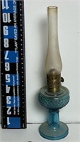 Blue Oil Lamp 11”