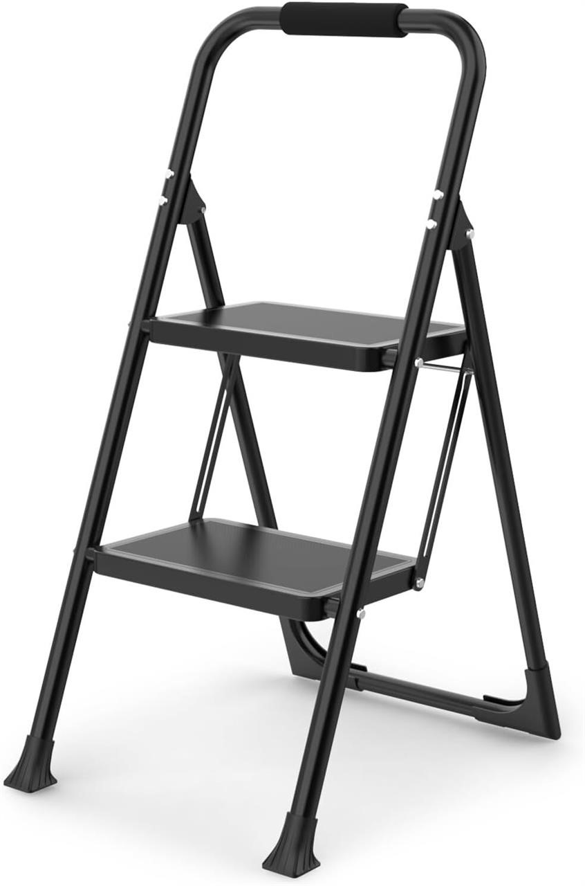 HBTower 2 Step Ladder  430 lbs Capacity  Anti-Slip
