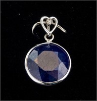 6.20ct Sapphire and Diamond Pendant CRV$800
