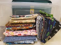 Tote Of Fabric- Cotton And Flannel
