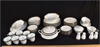 55pcs Legendary by Noritake Crestwood Platinum 5pc