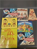 Matchbox cars, paper items, 1983 Ronald McDonald