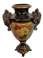 Heavy Metal & Ceramic Vase