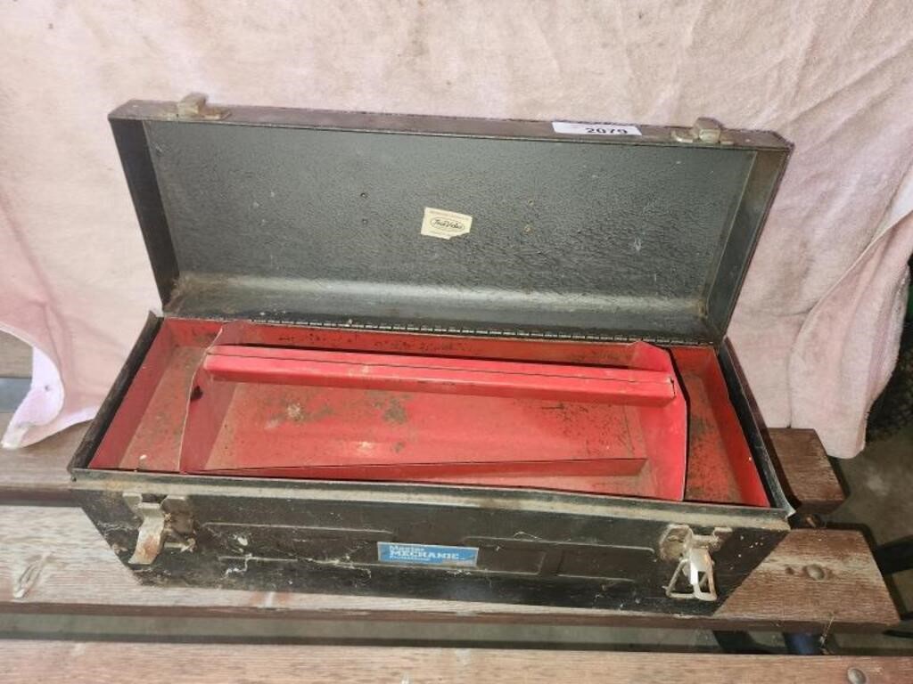 Master Mechanic Metal Tool Box w/ Tray & Contents