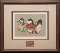 John Wilson, Ruddy Ducks 1981 Duck  Stamp & Print