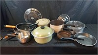 Pots and pans, green club aluminum pot/lid