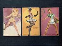 3 Mutoscope Cards Pinups Zoë Mozert 1940’s Please