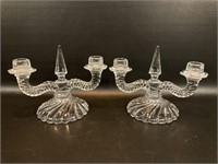 Fostoria Colony Double Arm Candlestick Clear