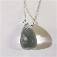 $160 10K  Green Amethyst Necklace