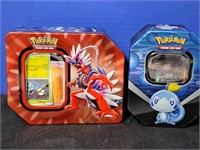 (2) Pokémon Tins W/Cards Inside (M1)