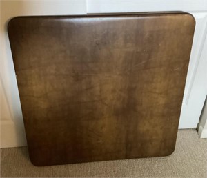 Folding card table with vinyl top