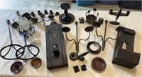 Wrought Iron, Wood Candle holders & More