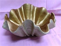 RESIN RUFFLED SHELL BOWL