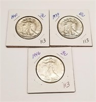 1939, ’41, ’46 Halves AU