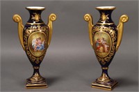 Pair of 19th Century Thuringia Porcelain Twin