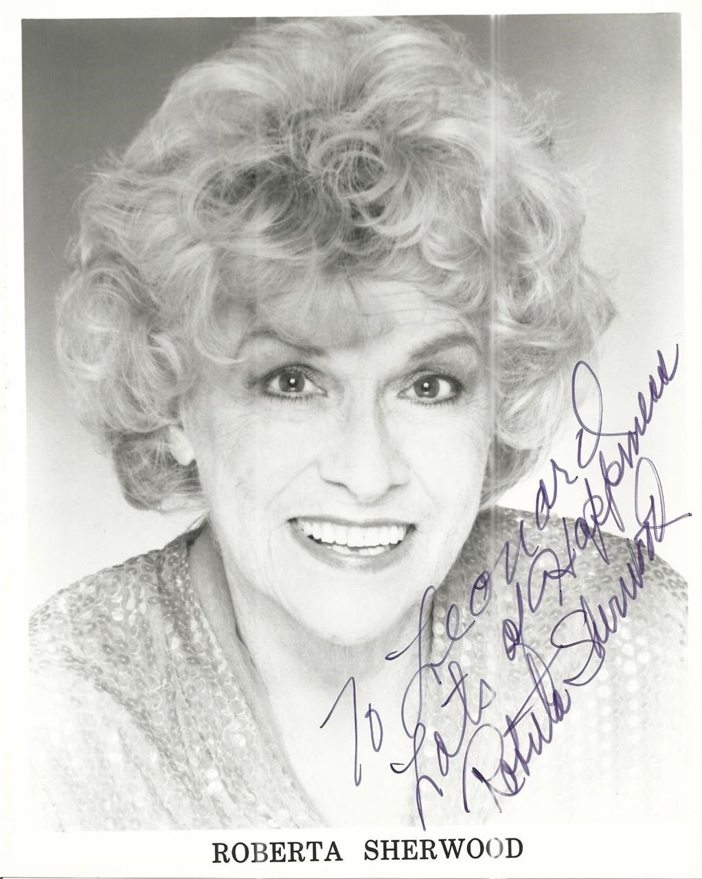 Roberta Sherwood signed photo