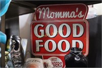 MOMMA'S GOOD FOOD METAL SIGN