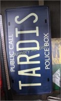 PUBLIC CALL TARDIS POLICE BOX LICENSE TAG