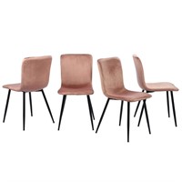 Scargill Rose Velvet Side Dining Chairs (Set of 4)