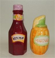 Figural Ketchup & Mustard Bottles