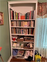 Large Wooden White Bookshelf NO CONTENTS