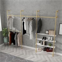 LANJIN Industrial Pipe Clothing Rack,