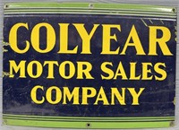 Colyear Motor Sales Co Metal Sign