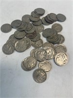 46 Buffalo Nickels all have Dates