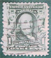 1902-03 Scott# 300 Franklin Flat Plate Stamp