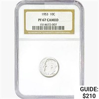 1953 Roosevelt Dime NGC PF67 Cameo