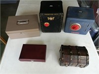 (5) Coin Safes, Trinket Boxes