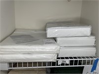 Hospital bed linens and 3  fitted sheets