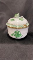 Herend Chinese Bouquet Green,Covered Sugar Bowl,