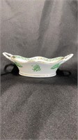 Herend Chinese Bouquet Green, Small Basket with