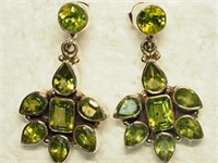 $450. S/Silver Peridot Drop Earrings