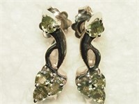 $300. S/Silver Green Amethyst  Earrings