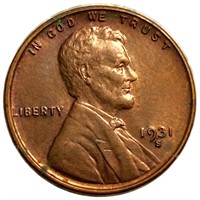 1931-S Lincoln Wheat Penny NEARLY UNCIRCULATED