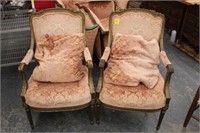 Pair French Antique Arm Chairs