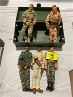 GROUP OF VINTAGE MILITARY / GIJOE? ACTION FIGURES