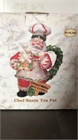 NEW Chef Santa teapot