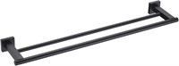 Matte Black Double Bath Towel Bar 24-Inch