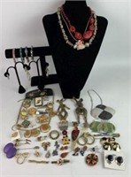 Selection of Costume Jewelry - Coro Pin, Puccini