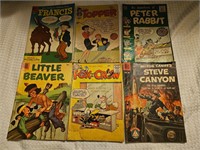 Lot of 6 Comic Books Little Beaver Peter Rabbit