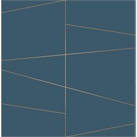 Fairmont Blue Deco Fracture Strippable Wallpaper
