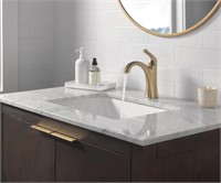 Delta Arvo Single Bathroom Faucet + Drain Assembly