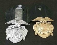 Bag-Police Patrolman & Sergeant Badges