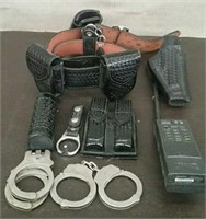 Bag-Police Belt, Holster, Hand Cuffs, Radio, &